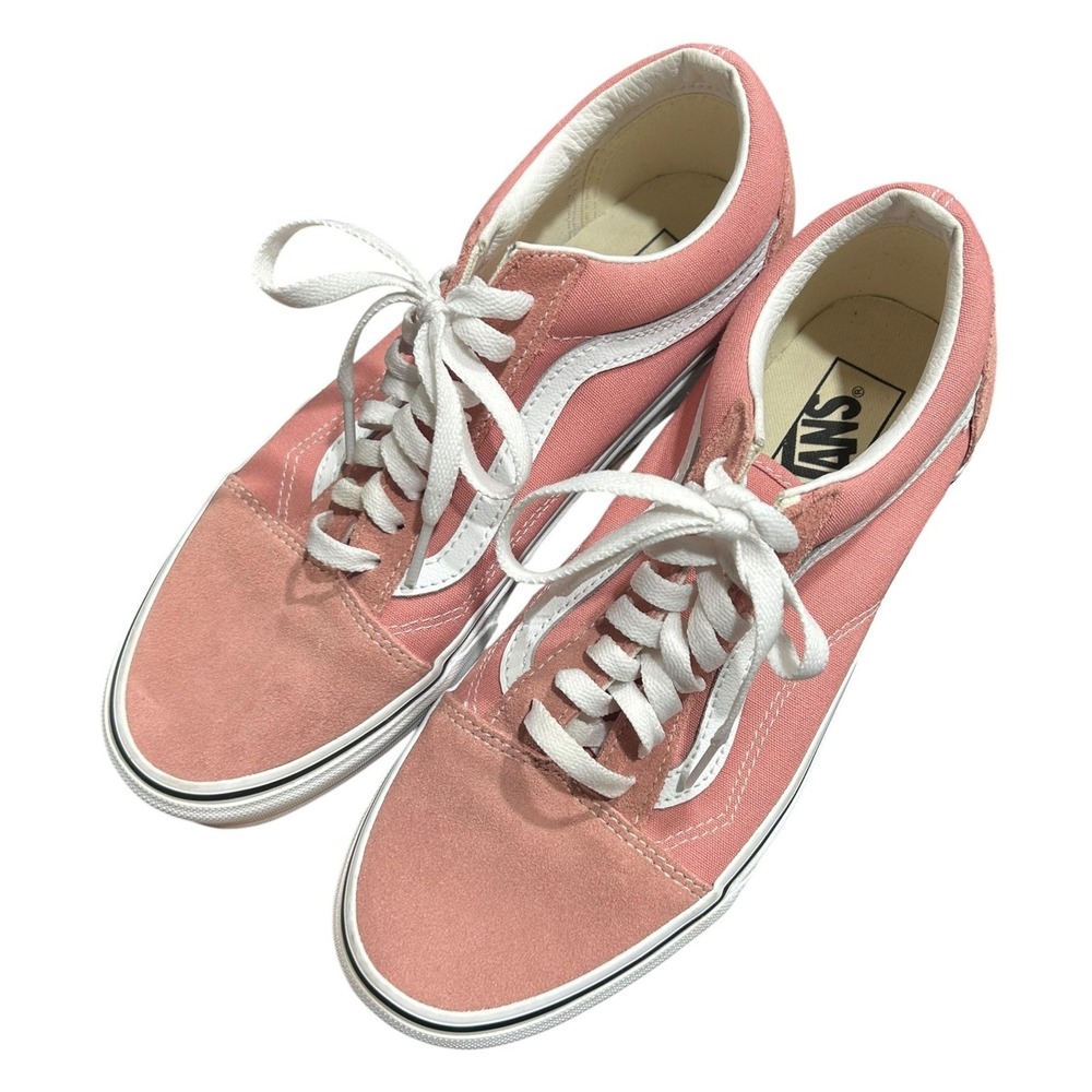 Vans Old Skool Salmon Pink Suede Canvas Skate Shoes Mens 8.5‎ Womens 10
